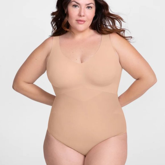 Honeylove Tan Shapewear Bodysuit - Picture 1 of 15